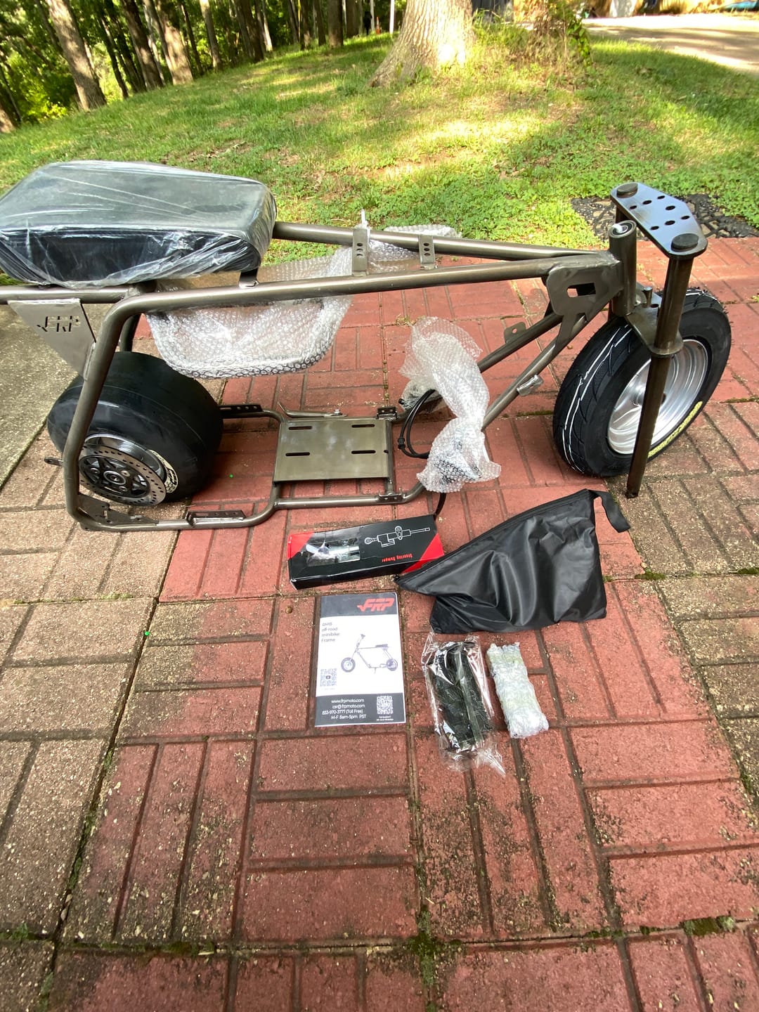 Customer photo review of RMB Rebel Drag Racing Mini Bike Roller Kit — Fits Predator 212 & Up