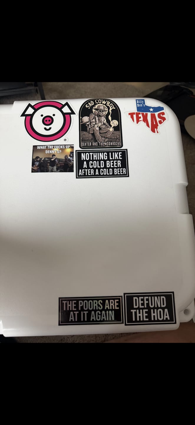 Customer photo review of What's Up Denny's Sticker