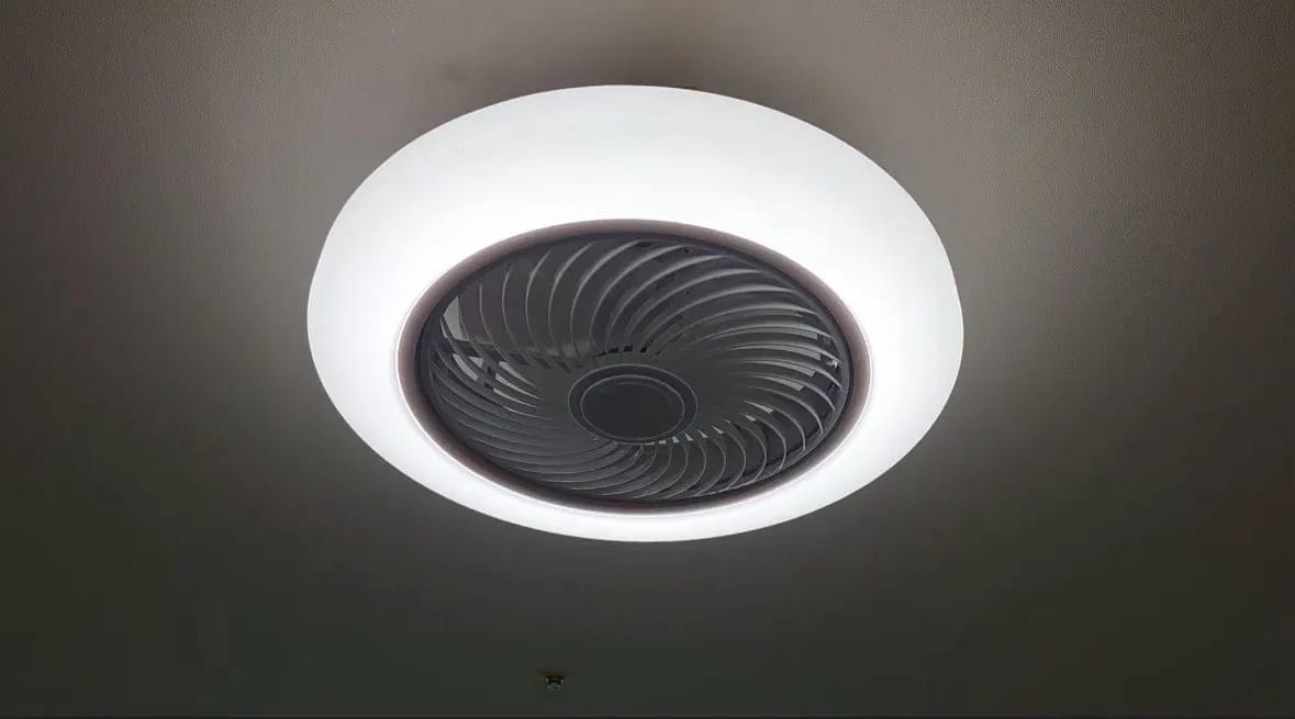 Customer photo review of Integrated LED Ceiling Fan Light, Bladeless Design With Remote Control
