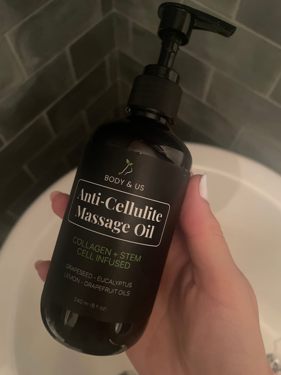 Customer photo review of Body For Us Anti-Cellulite Massage Oil