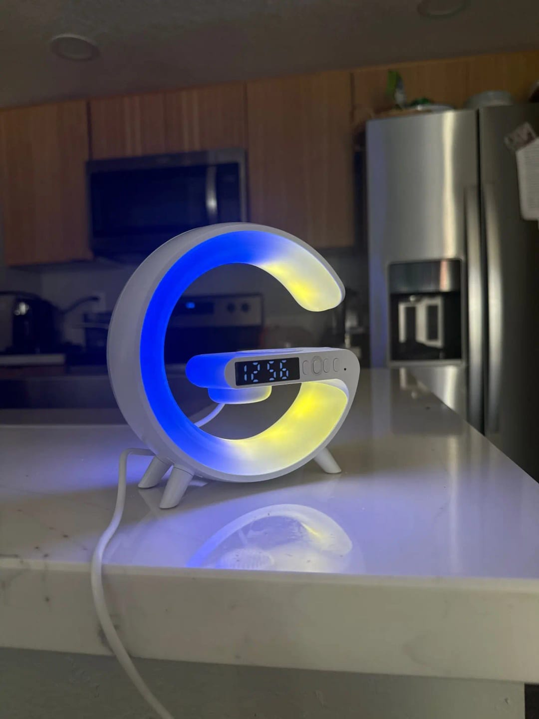 Customer photo review of Wireless Charging Station, Alarm Clock & Speaker