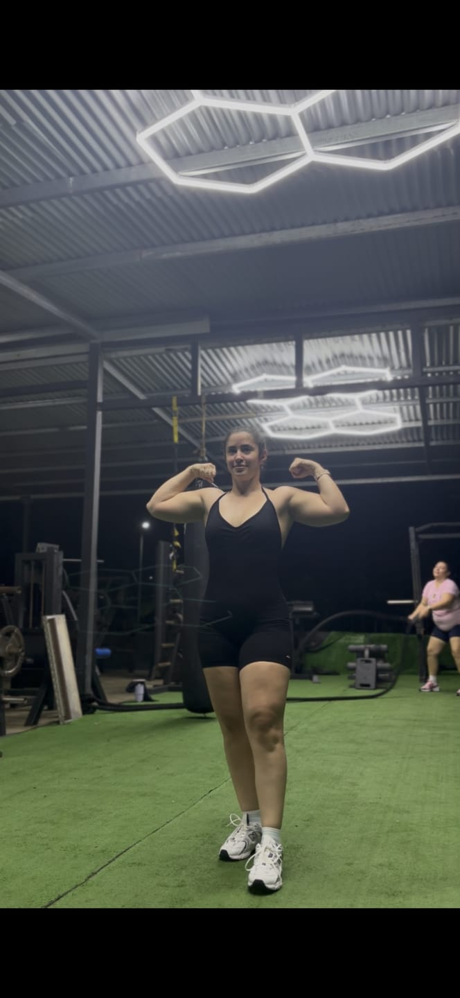 Customer photo review of W7007 Pulse Seamless Halter Romper