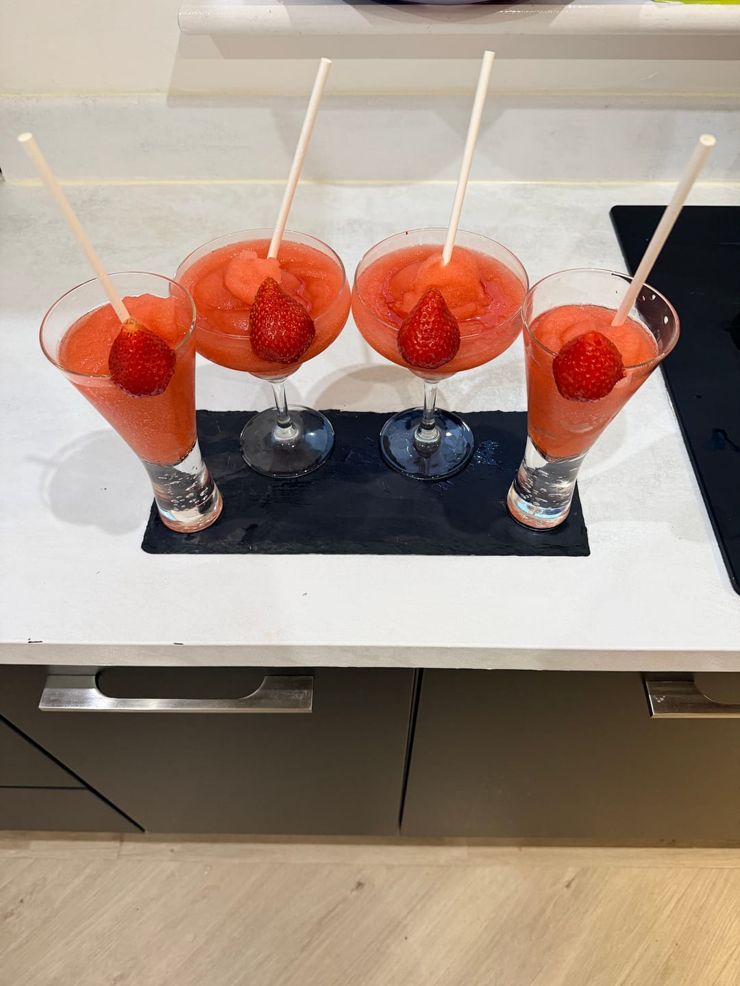 Customer photo review of Strawberry Daiquiri Frozen Cocktail Mix 2L