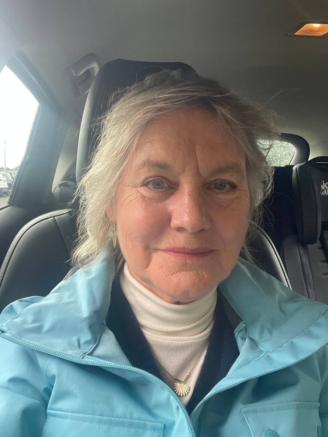 Customer photo review of Maggie Rain Jacket - Aqua