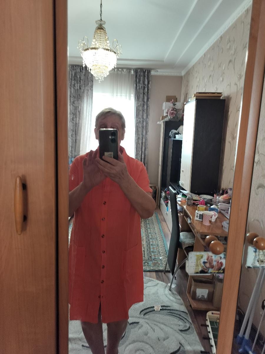Customer photo review of Robe Chemise Fluide à Boutons