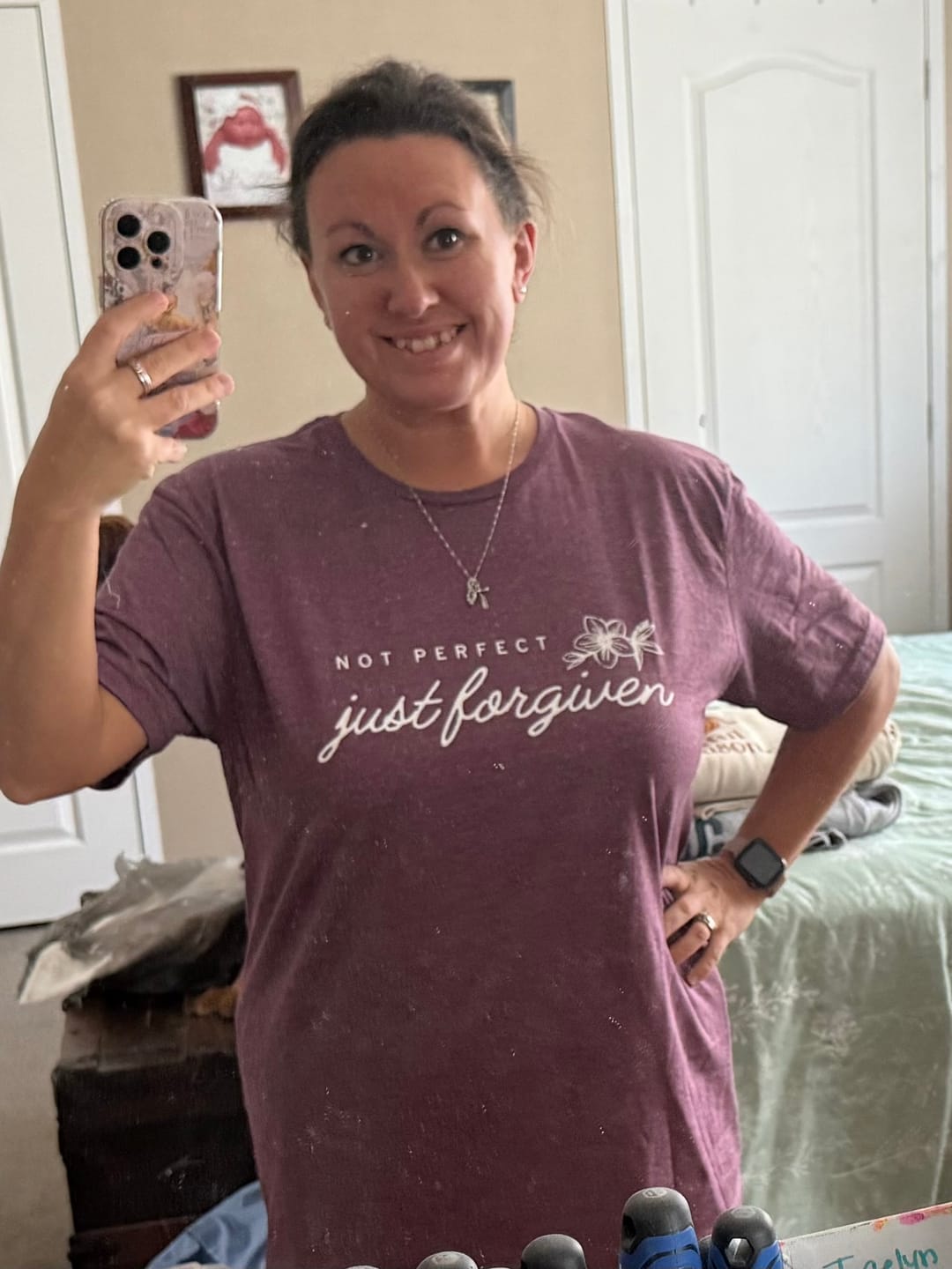 Customer photo review of Just Forgiven Tee