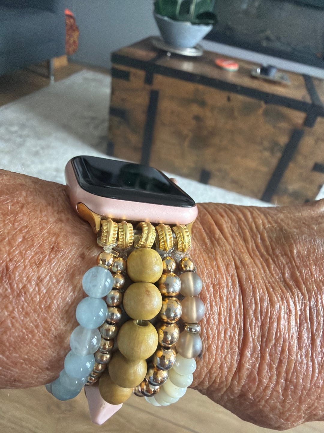 Customer photo review of American Dream Stretch Apple Watch Strap