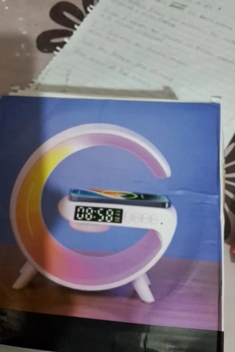 Customer photo review of Wireless Charging Station, Alarm Clock & Speaker