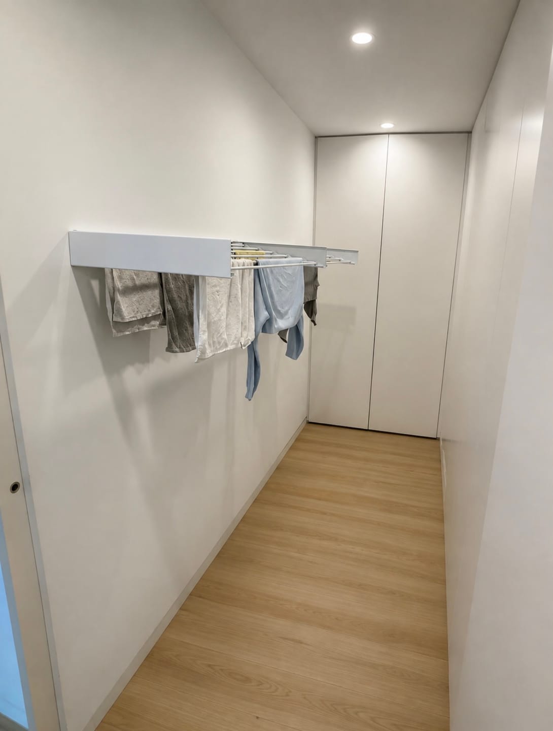 Customer photo review of Wall Mounted Drying Rack - Foldable Indoor and Outdoor Drying Rack