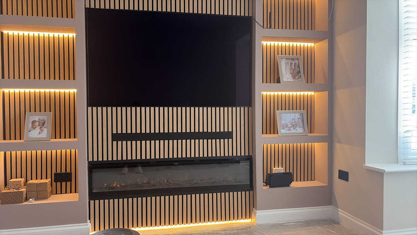 Customer photo review of White Ash Acoustic Wall Panel