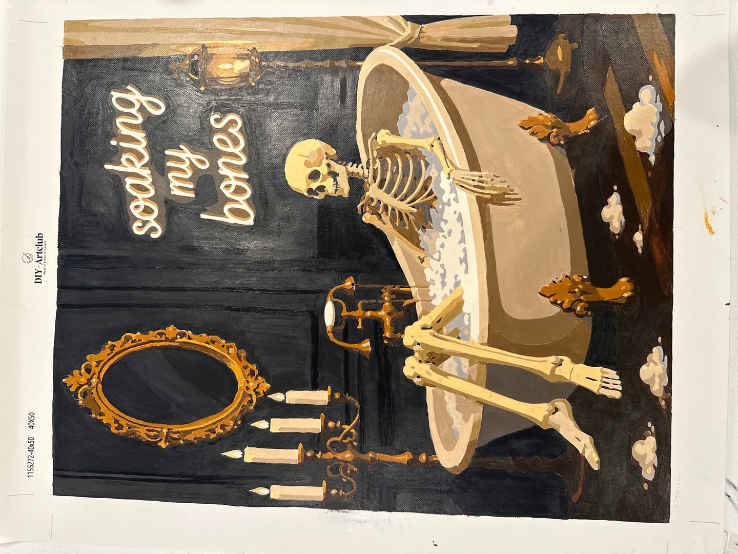 Customer photo review of Soaking My Bones | Paint by Number