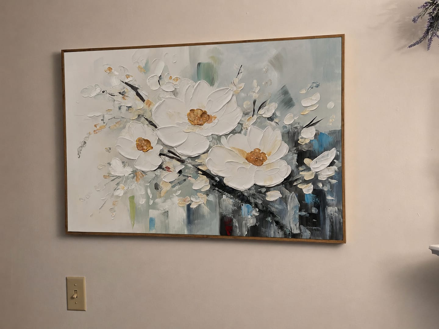 Customer photo review of Abstract Flower And Tree Textured Canvas Art #MF062