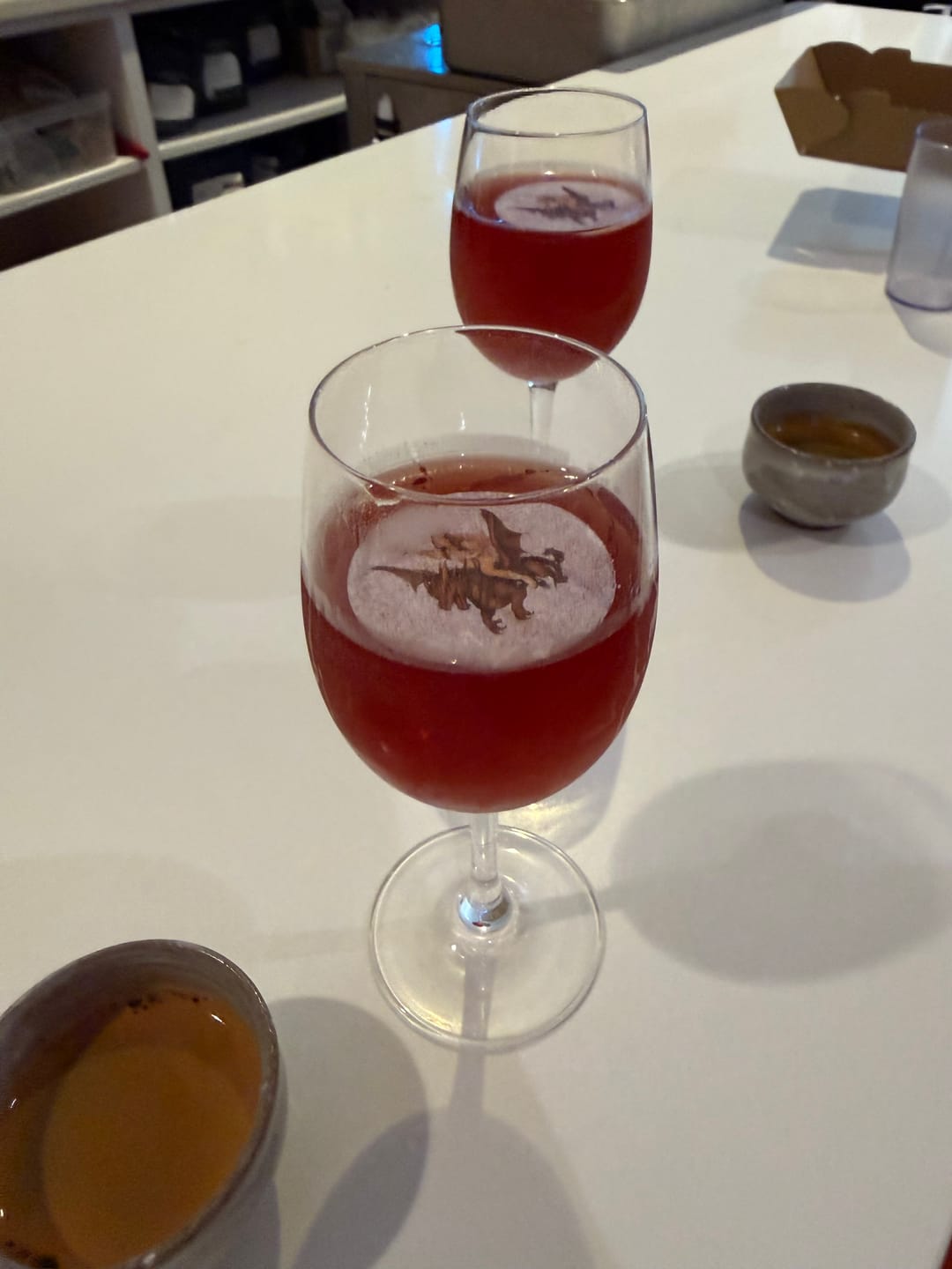 Customer photo review of Personalized Edible Monogram Drink Toppers - Custom Cocktail Garnishes