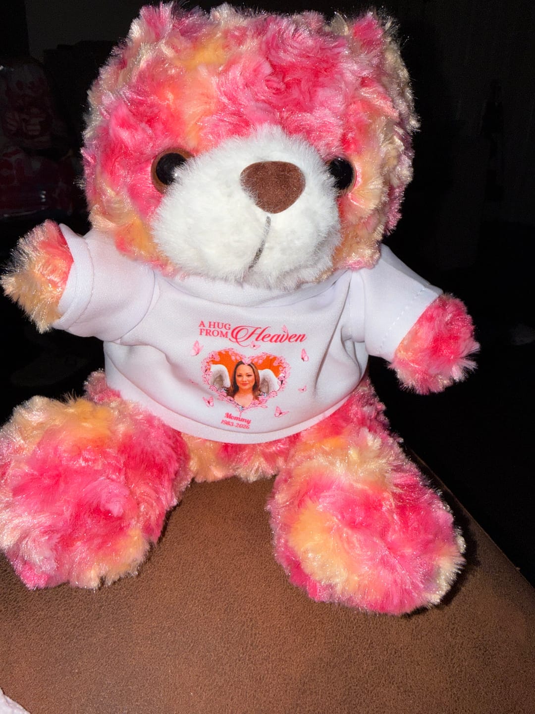 Customer photo review of A Hug From Heaven - Personalized Memorial Teddy Bear