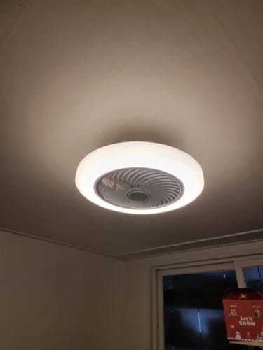 Customer photo review of Integrated LED Ceiling Fan Light, Bladeless Design With Remote Control