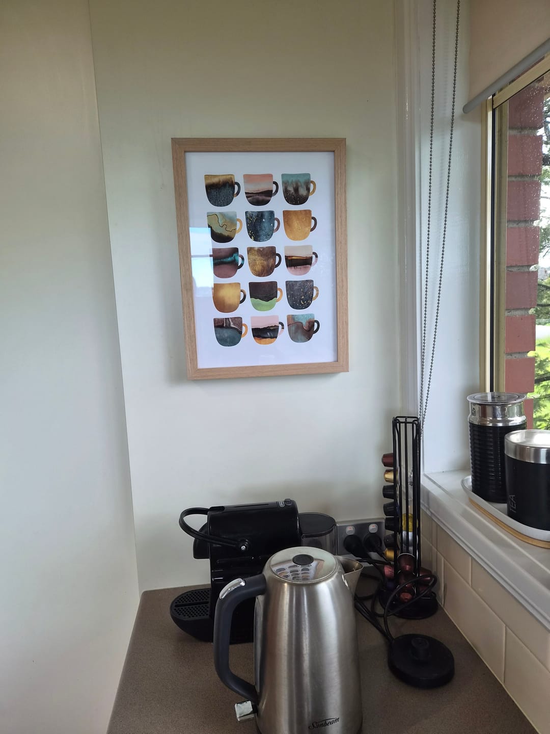 Customer photo review of Earthy Coffee Cups By Elisabeth Fredriksson | Art Print