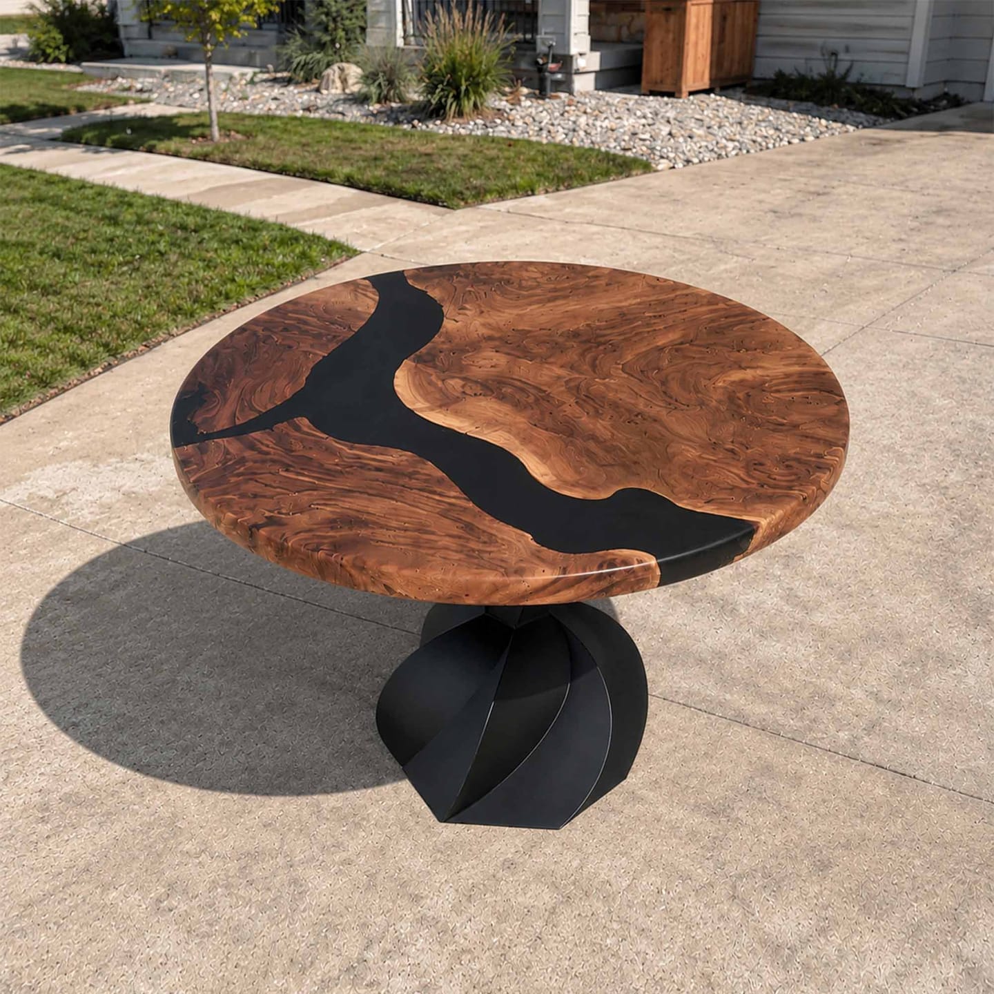 Customer photo review of Dining Table for Wood Epoxy Top - 510 Papao