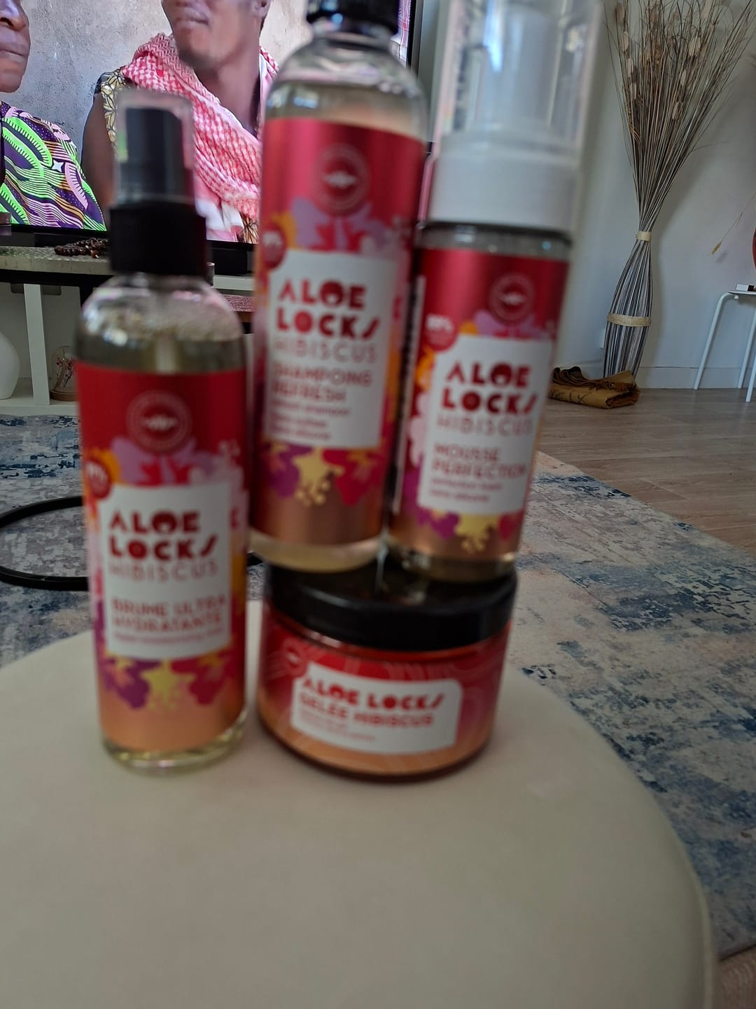 Customer photo review of Aloé Locks Hibiscus - PACK Essentiel