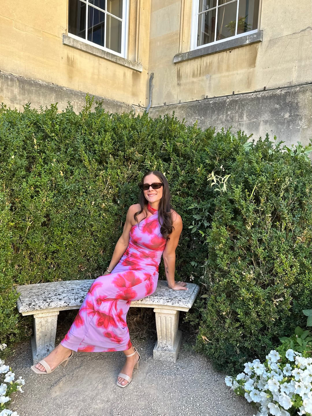 Customer photo review of Sunset Bloom Maxi Dress - Purple
