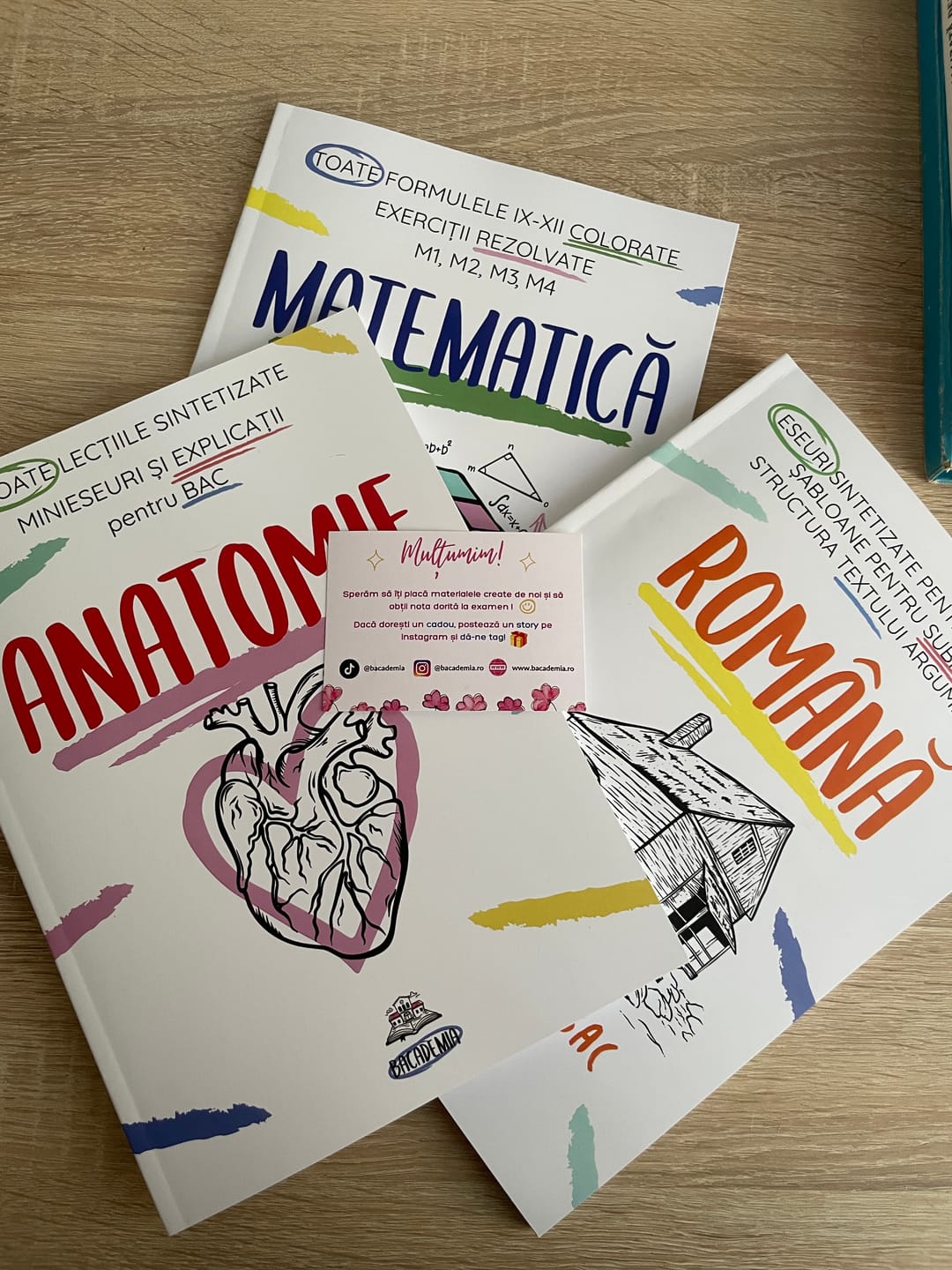 Customer photo review of Pachet Bacalaureat (Română + Matematică + Anatomie clasele XI-XII) Bacademia