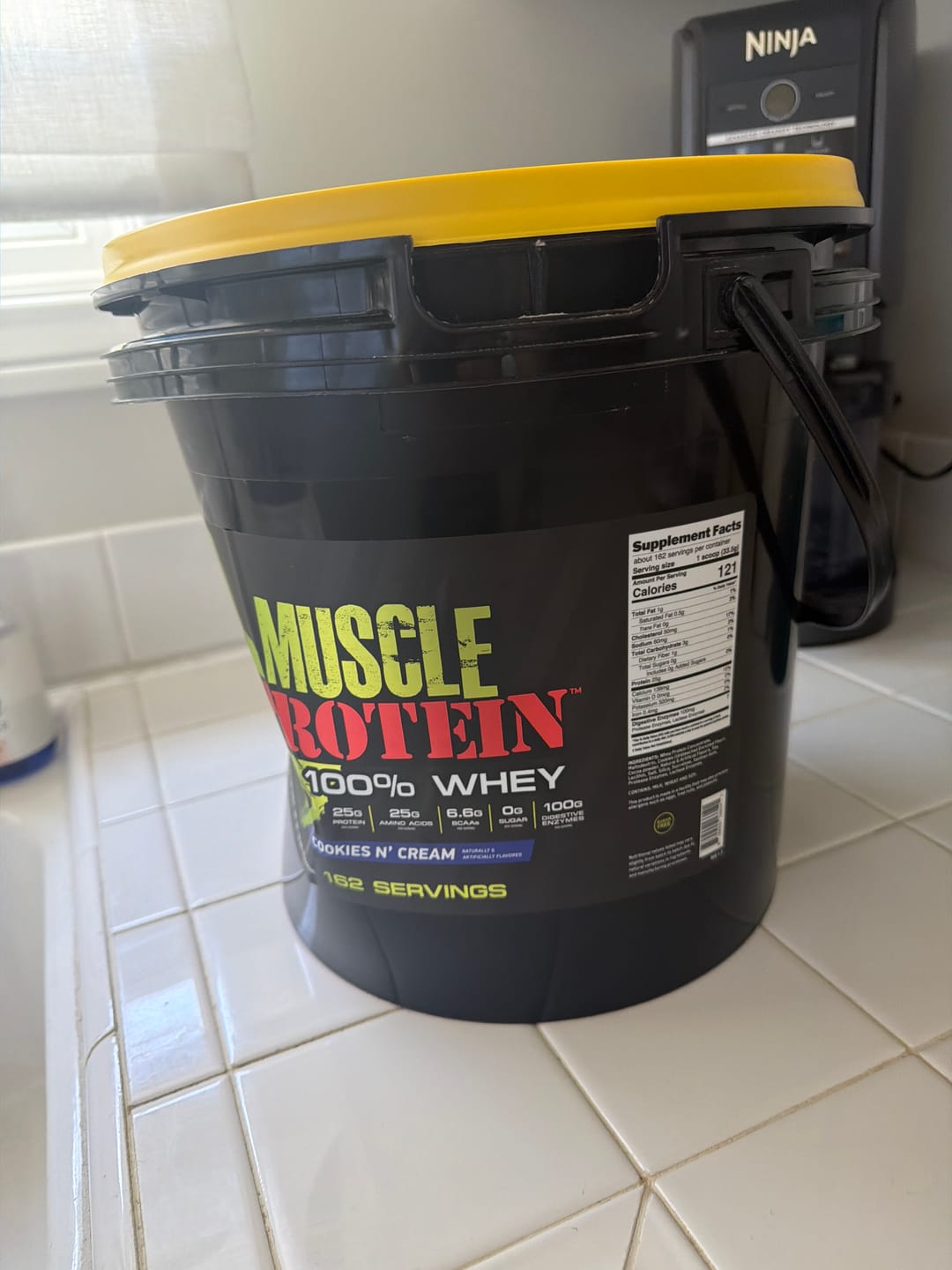Customer photo review of Whey Protein Powder Bucket
