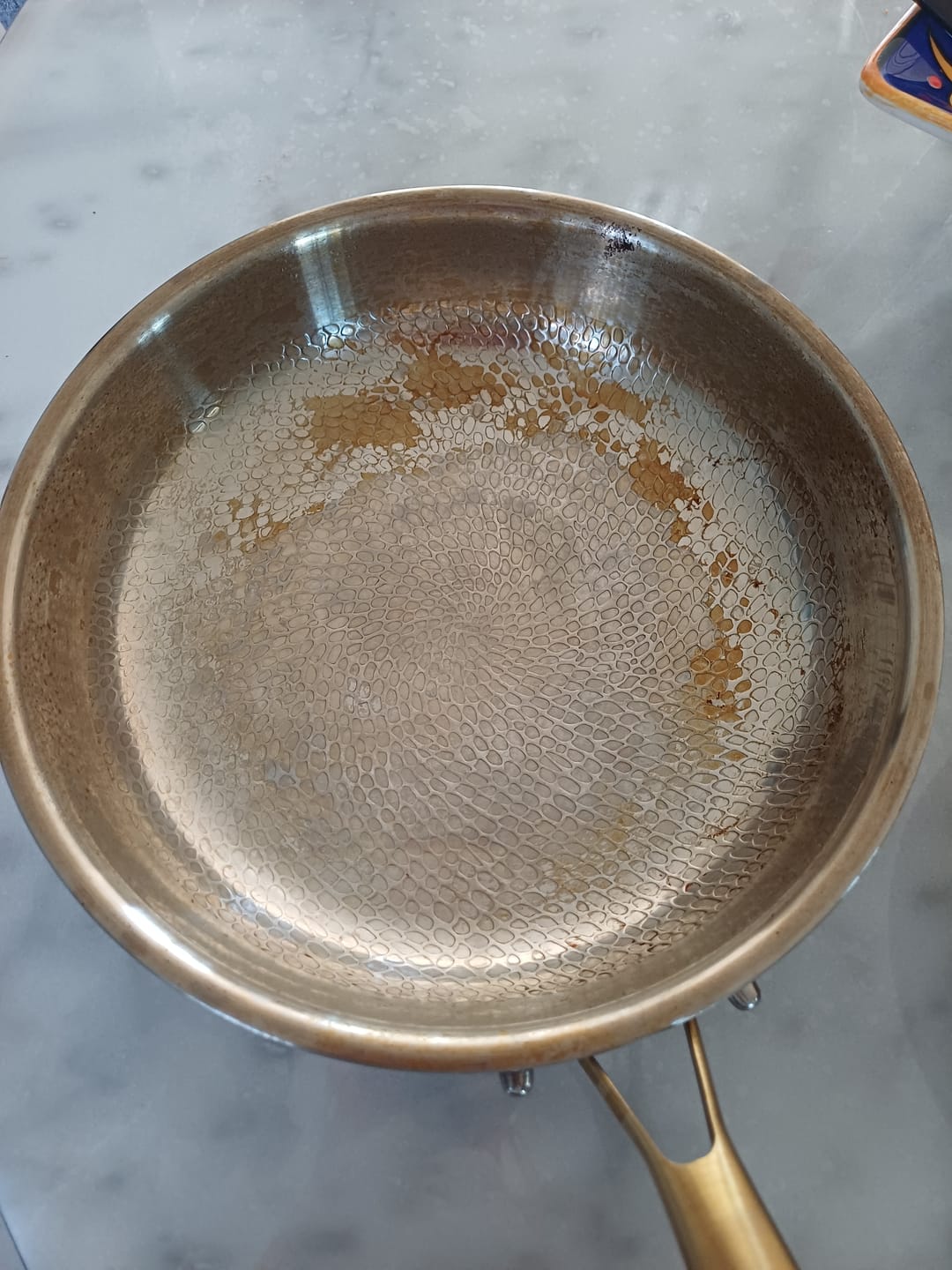 Customer photo review of Hand-Hammered Titanium Pan - 3-piece set I Limited Edition