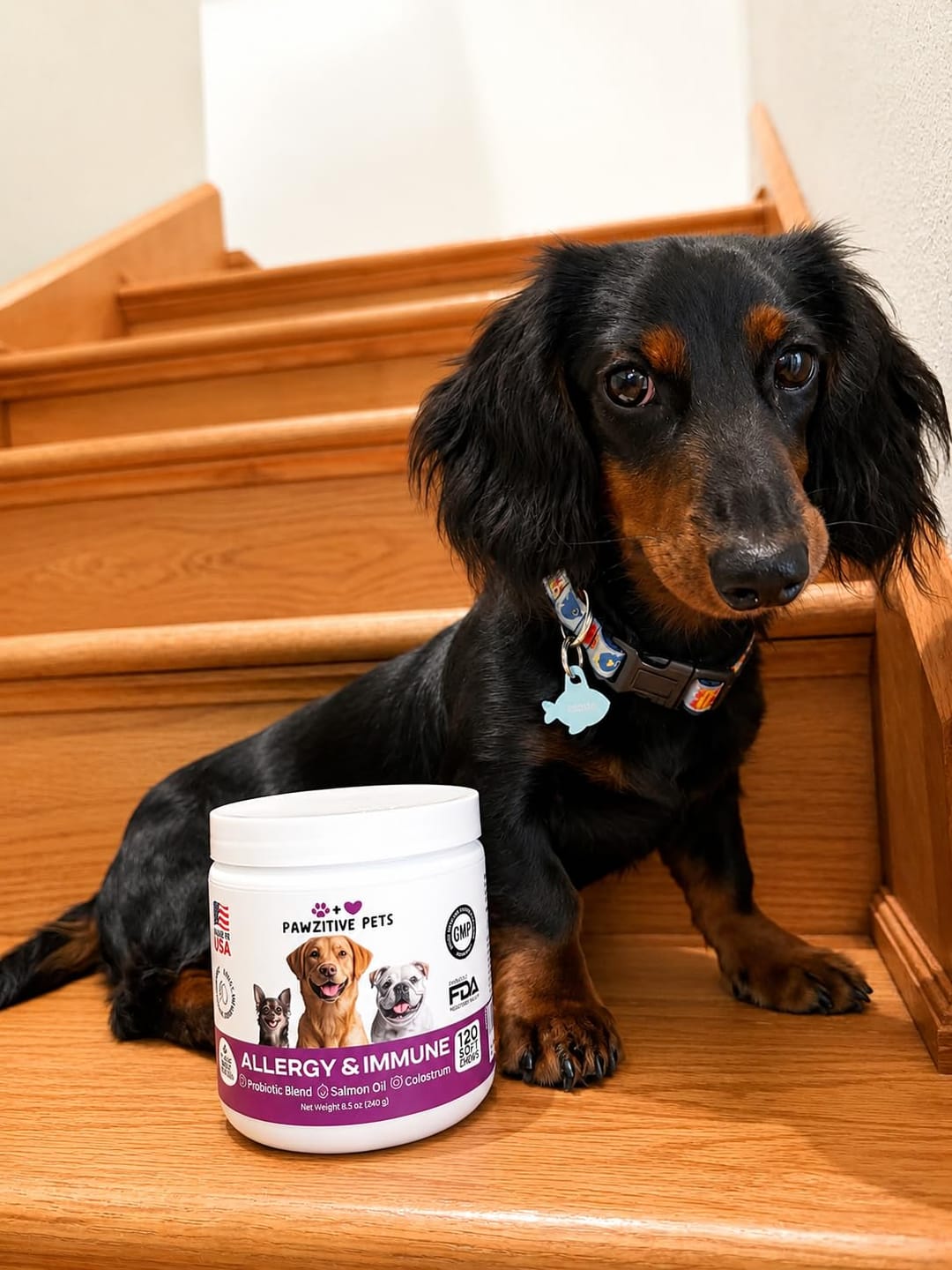 Customer photo review of Dog Allergy Chews for Itchy Skin, Paw Licking & Seasonal Allergies – Immune Support, 120 Soft Chews (Beef Flavor)