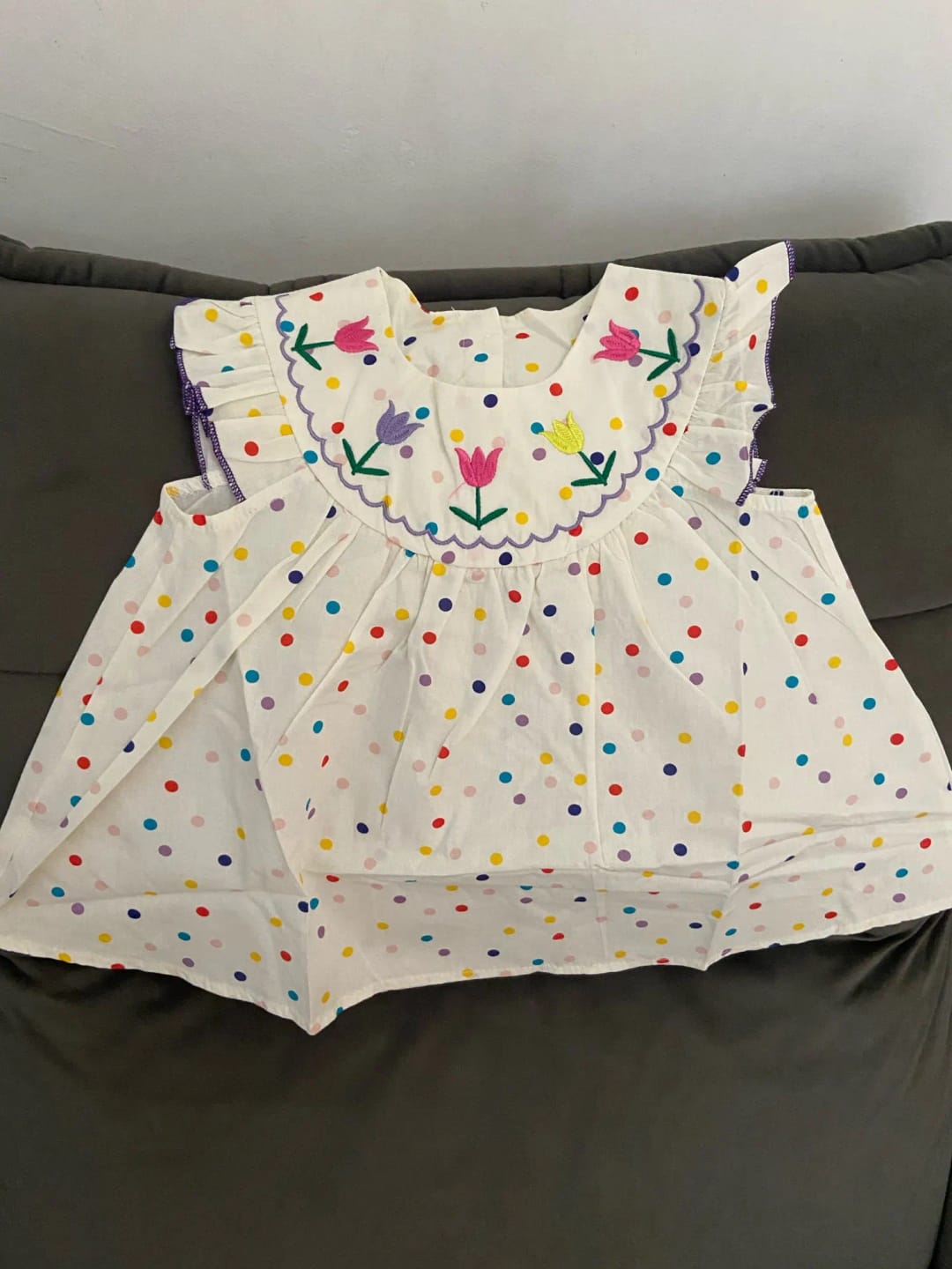 Customer photo review of Polka Dot Floral Dress