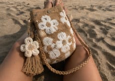 Customer photo review of Bolso de Ganchillo Hecho a Mano