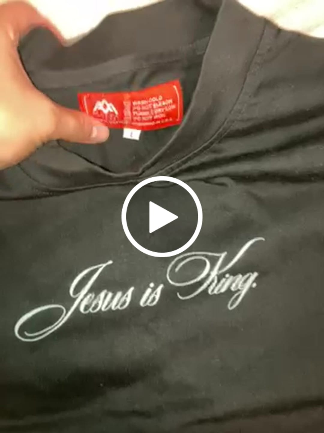 Customer video review of [PRE-ORDER - SHIPS MID AUGUST] Jesus is King Jumbo Print Tee - Black (Oversized)