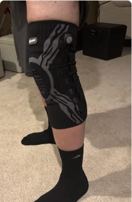Customer photo review of SureStep™ Adjustable Knee Support Brace