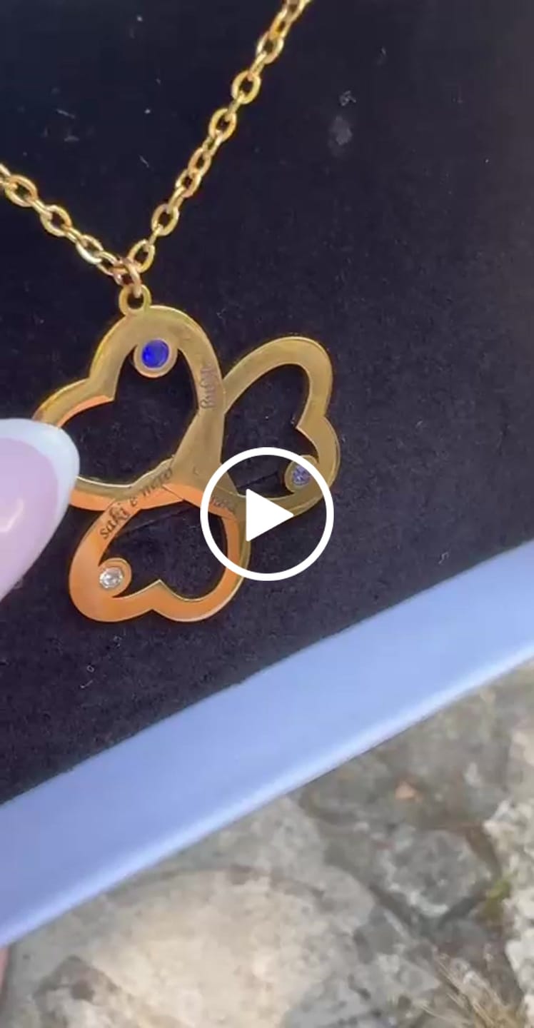 Customer video review of Personalized Heart Necklace with Name & Birthstone