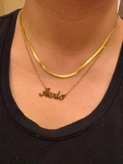 Customer photo review of Herringbone Necklace - 3mm