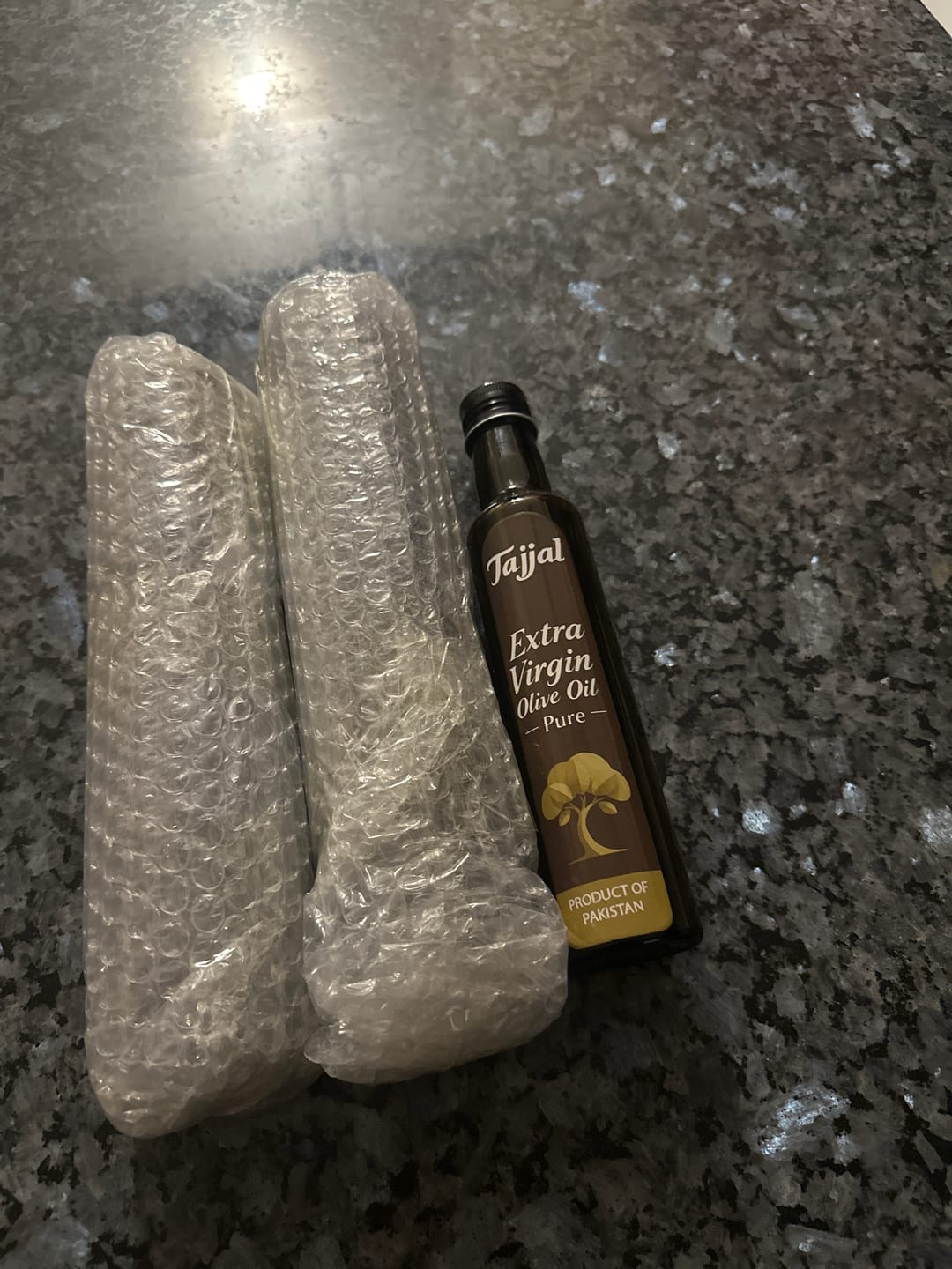 Customer photo review of Organic Extra Virgin Olive Oil - Glass Packing