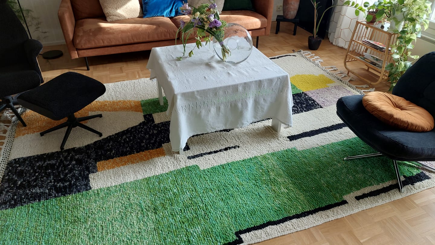 Customer photo review of Nsita | Beni Ourain 6x9 Moroccan Rug Ultra Soft | Handmade Berber Wool Carpet | 6'89x9'88 Ft | 210x302 cm