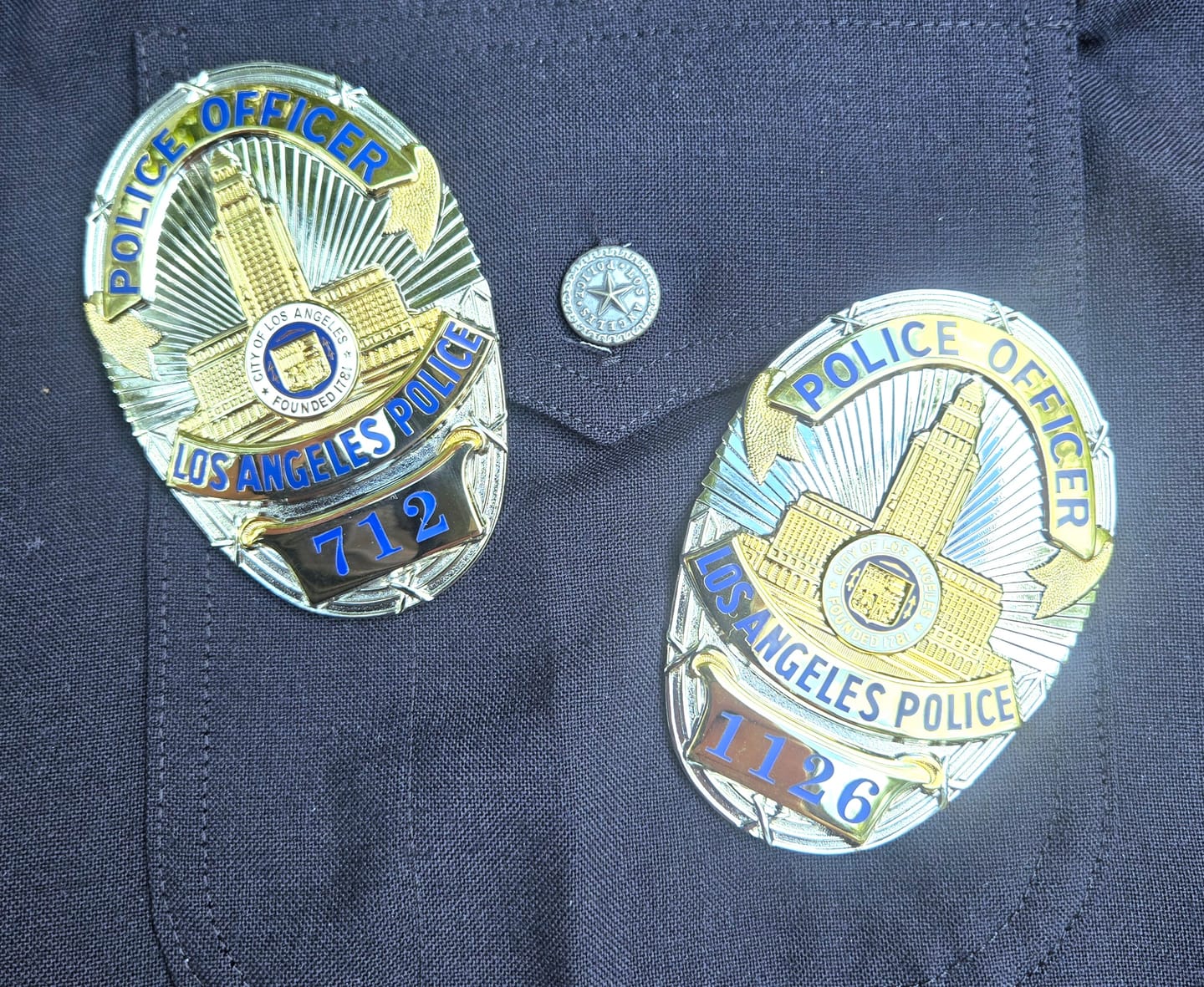 Customer photo review of LAPD Police Officer Los Angeles Police Badge Premium Enamel Exact Replica