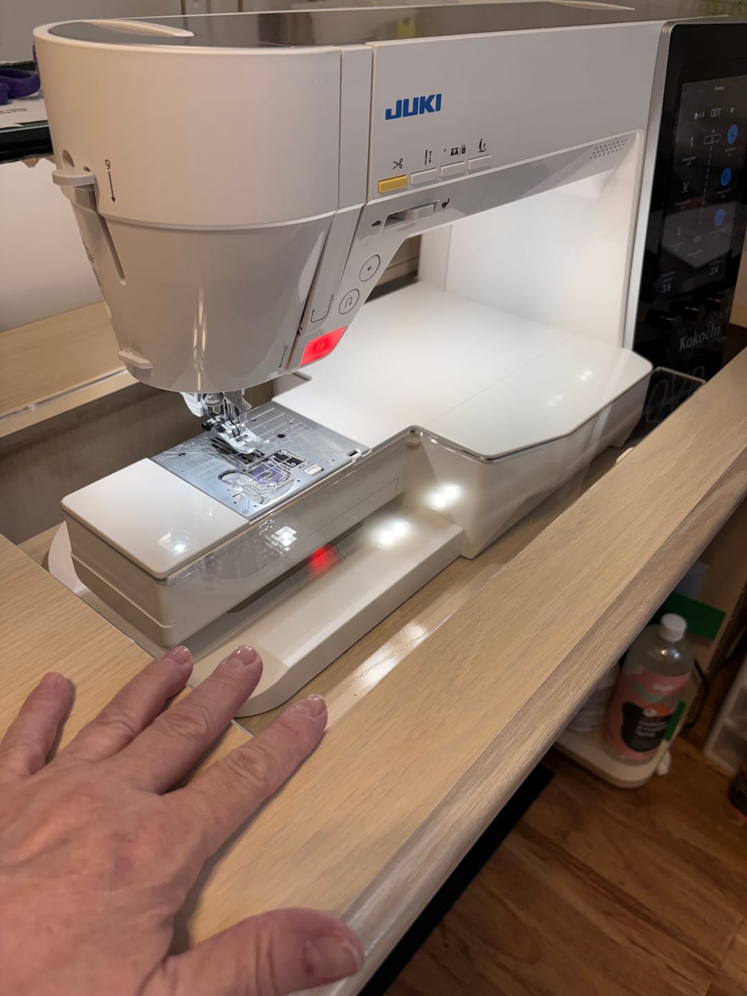 Customer photo review of Sew Steady Custom Acrylic Cabinet Insert