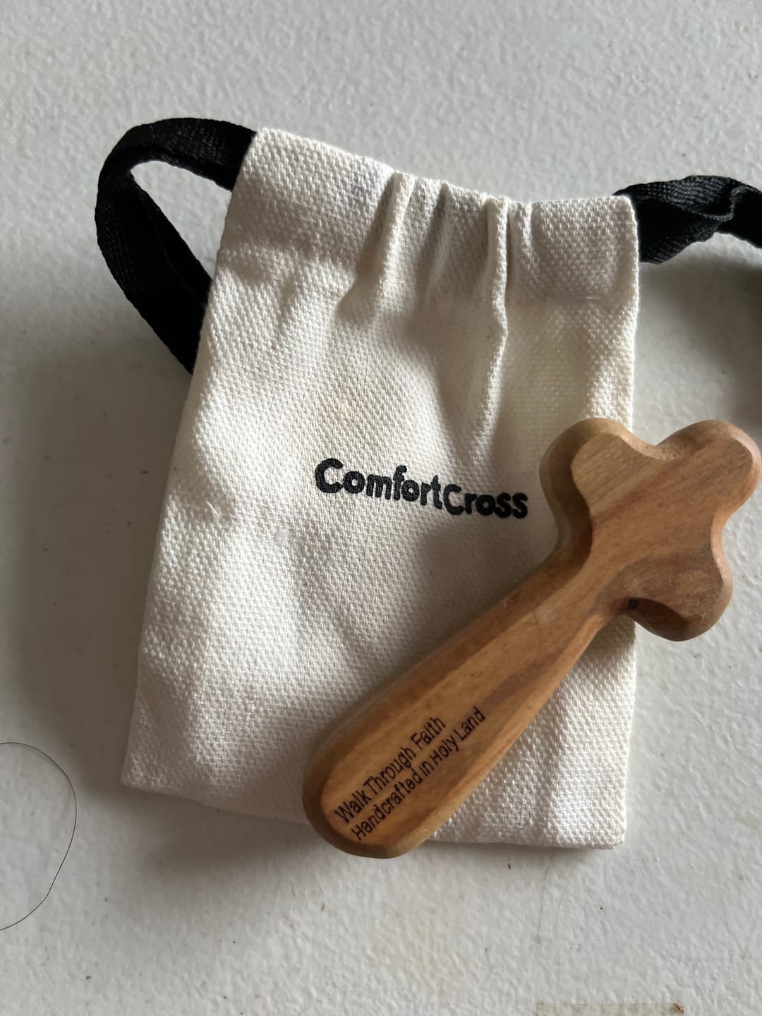 Customer photo review of COMFORT CROSS MADE IN HOLY LAND + FREE PRAYER CARDS (Limited Time Only)