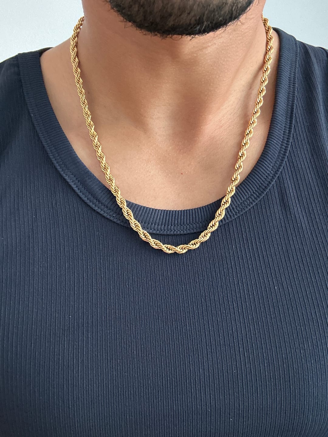 Customer photo review of Rope Chain 5mm - Gold RG103