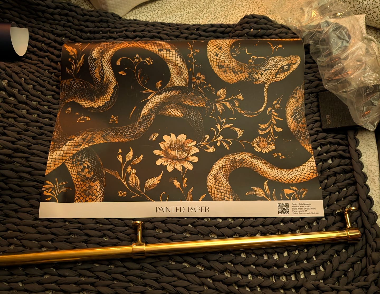 Customer photo review of Closet Rod – Unlacquered Polished Brass