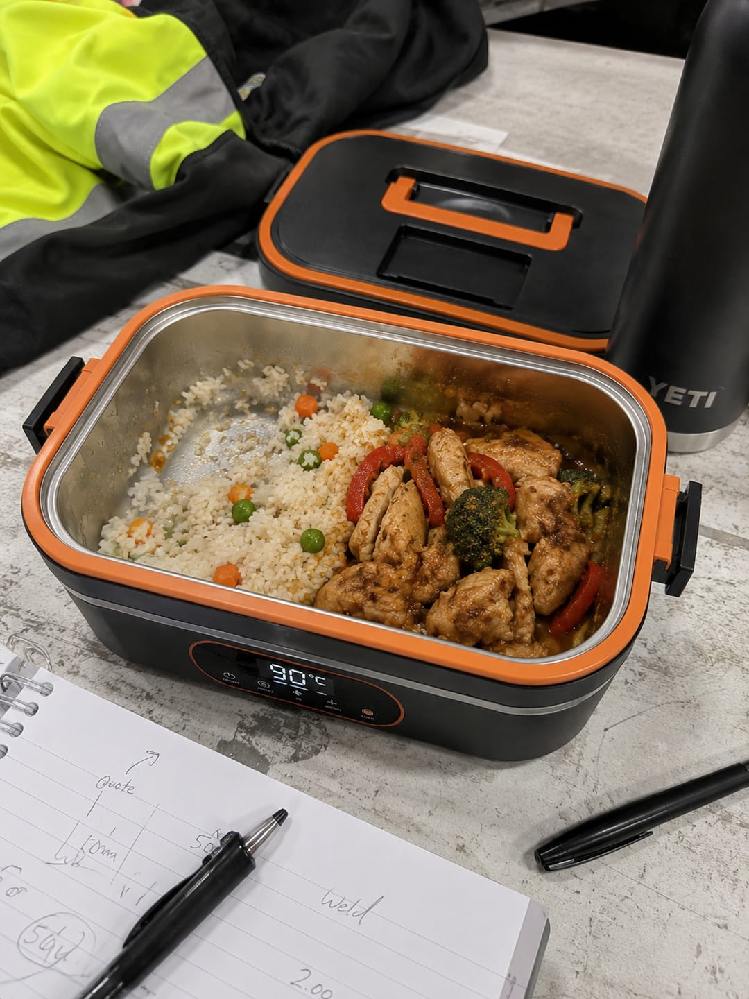 Customer photo review of SnapHeatEat™ Huge 1.5 Electric Lunch Box with Divider