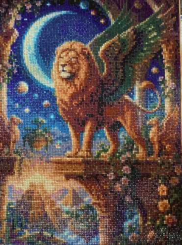 Customer photo review of Celestial Winged Lion (Diamond Painting)