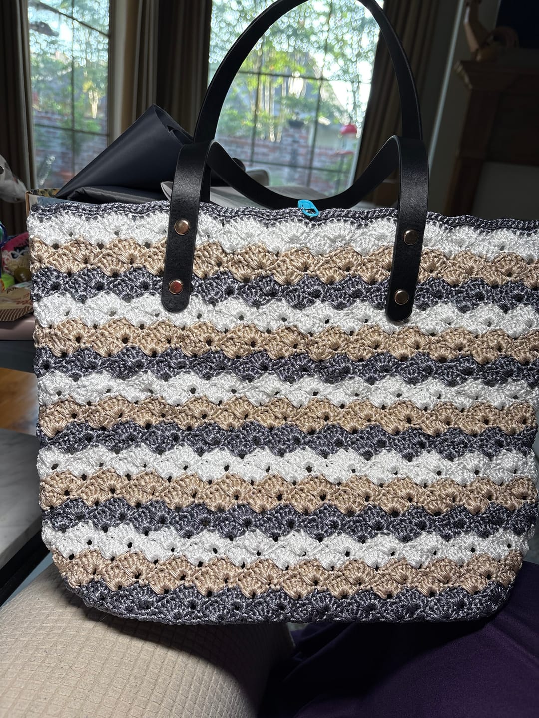 Customer photo review of Seabreaze Wave Tote Crochet Kit