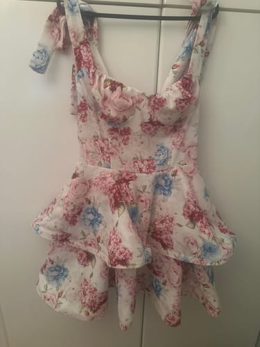 Customer photo review of Floral mini φόρεμα