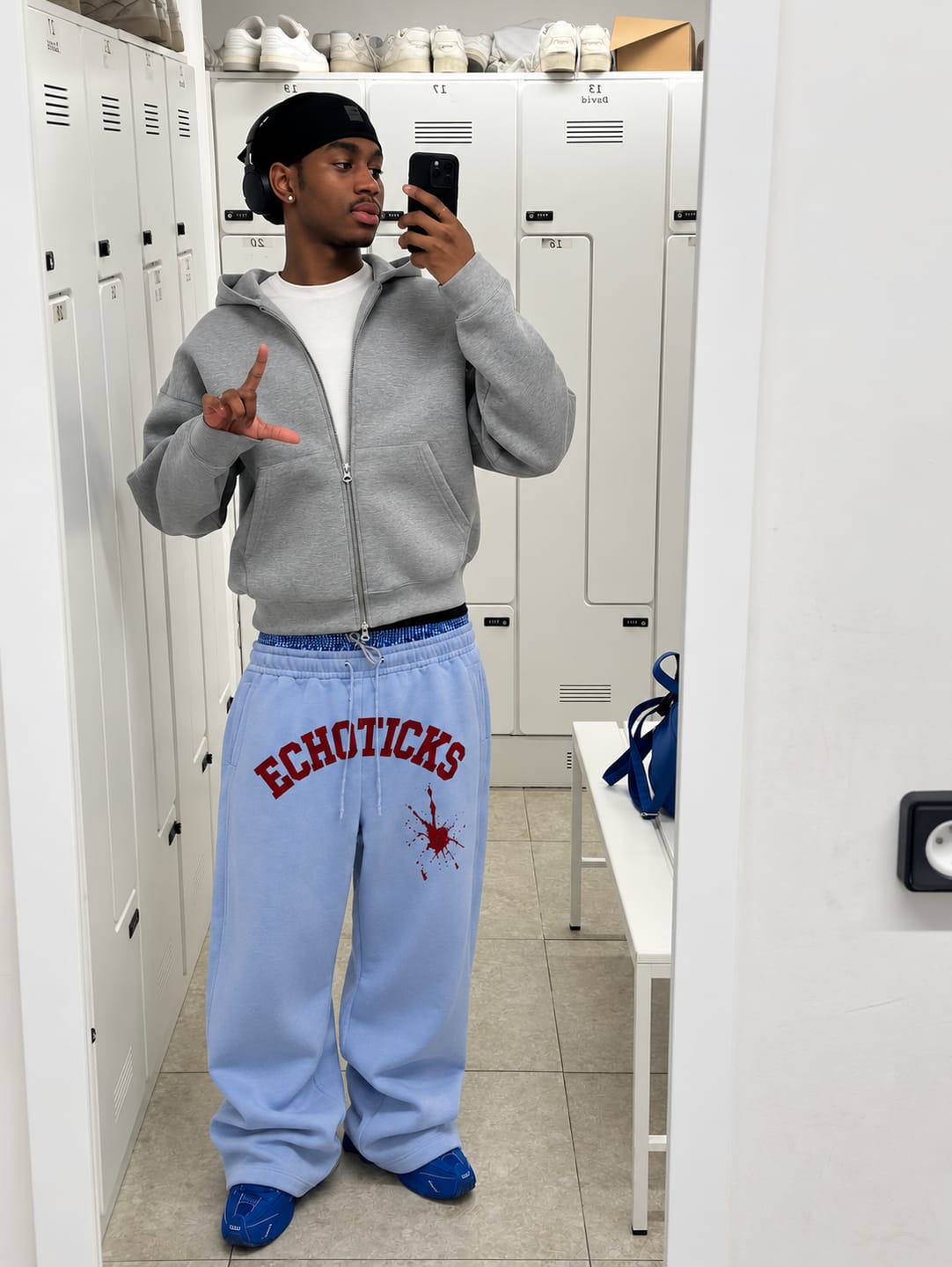 Customer photo review of ECHOTICKS Studded Distressed Streetwear Short