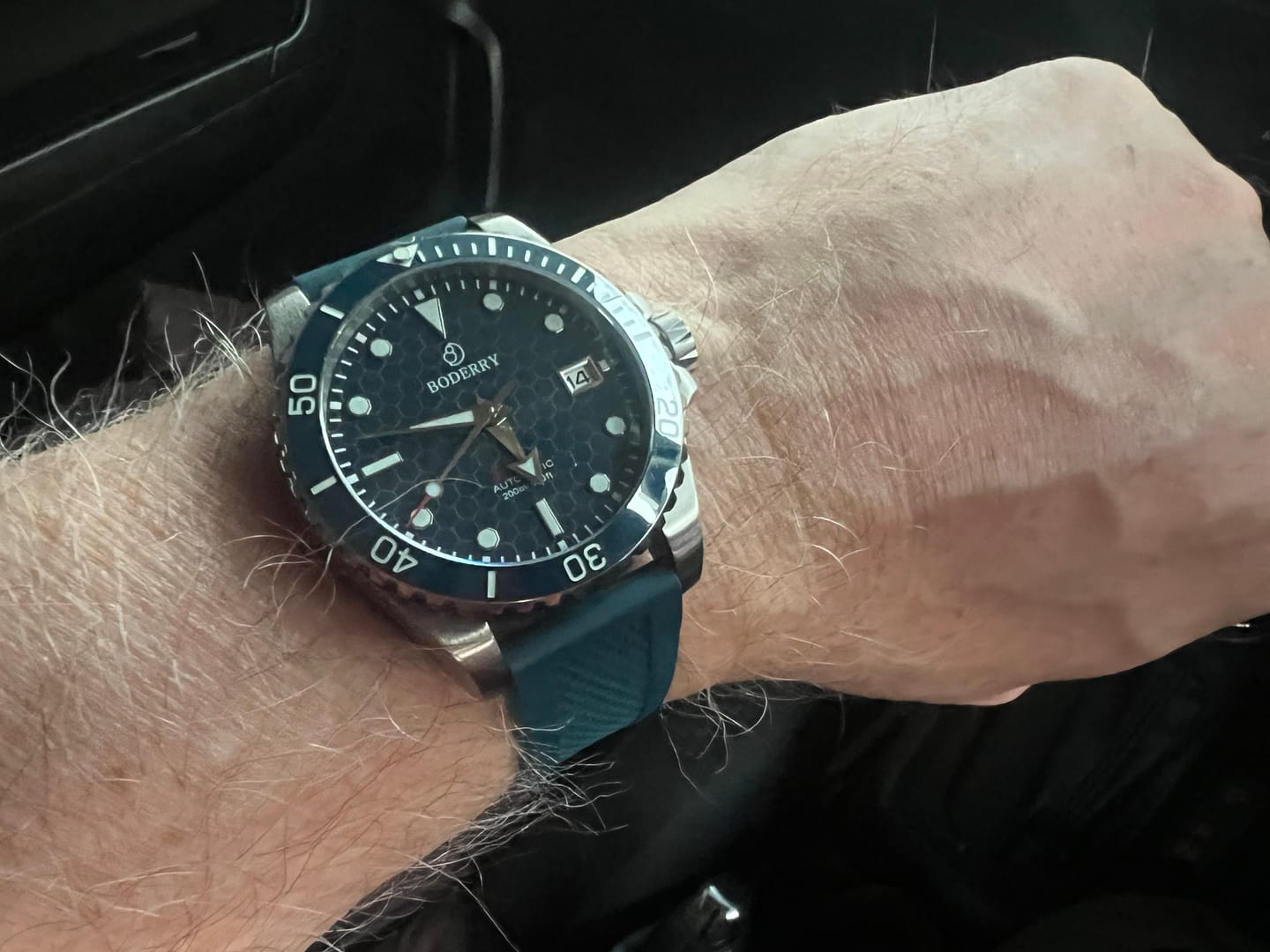 Customer photo review of SEATURTLE.OCEAN(TITANIUM) - Automatic Titanium Diver Watch | Sea Blue/Ti-bracelet