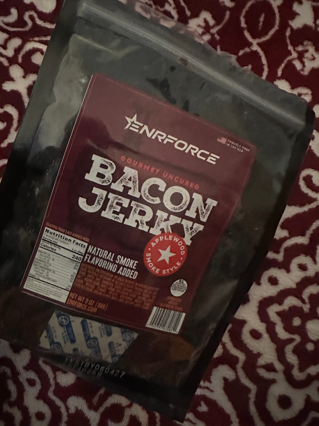 Customer photo review of Gourmet Bacon Jerky