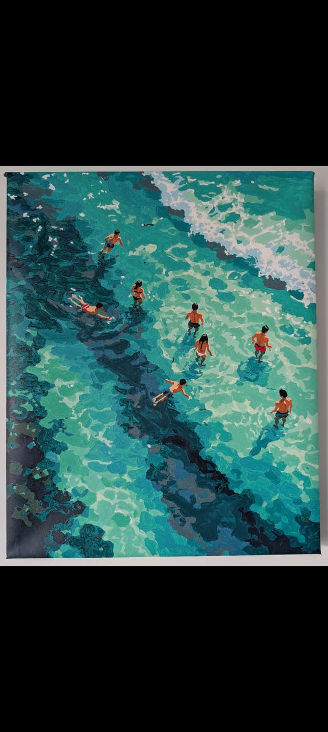 Customer photo review of Clear Waters | Paint by Number