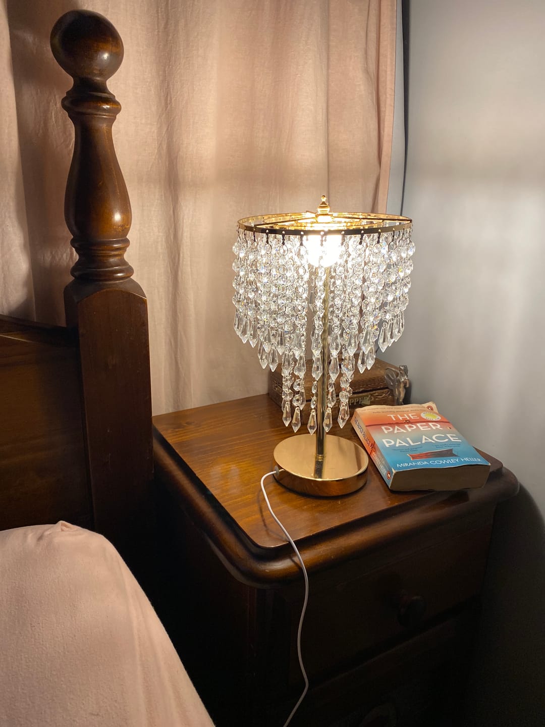 Customer photo review of Raindrop Crystal Table Lamp