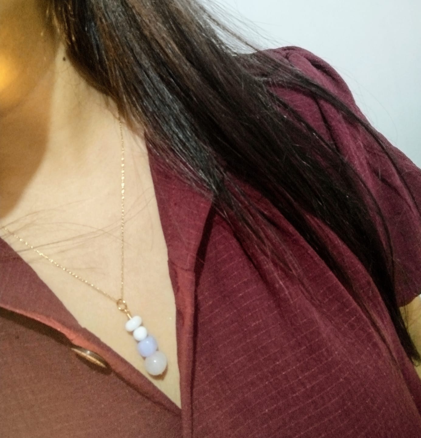 Customer photo review of French Palace Column Necklace